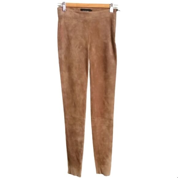 MACKAGE Oyster Navi-y m Lambskin Leather Stretchy Leggings Pants Size 2 NWT - Picture 3 of 16